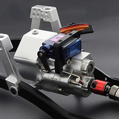 313mm Wheelbase Metal Chassis Frame with Prefixal 2 Speed Transmission Gearbox for 1/10 RC Crawler Car Axial SCX10