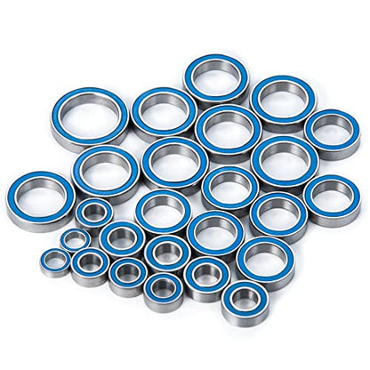 Steel 26PCS Rubber Ball Bearing Kit for Arrma Big Rock Typhon | Granite Senton Blx 3S 4S 2wd 1/10 4x4 RC Crawler Car Upgrade Parts