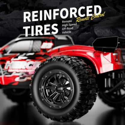 1/16 Scale 4WD Brushless RC Off-Road Truck, 2.4GHz Full Proportional Remote Control Car, 30KM/H High-Speed All Terrain Monster Truck with LED Lights RTR Hobby Grade Vehicle - color: Grey