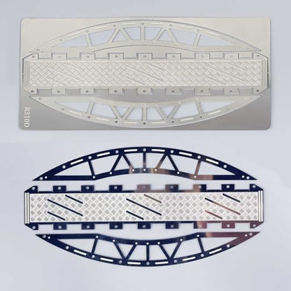 RC Crawler Bridge Obstacle, Stainless Steel DIY Assembly Ramp for 1/12 1/18 1/24 RC Crawler Course Accessories (Silver Arch Bridge) - style: Silver Arch Bridge
