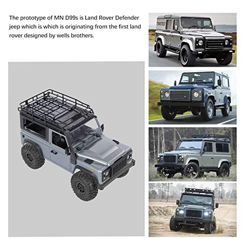 GoolRC MN 99s RC Car, 1/12 Scale 4WD 2.4G Remote Control Car for Adults, RTR RC Crawler Off-Road Truck for Land Rover Vehicle Models - size: 1 Battery