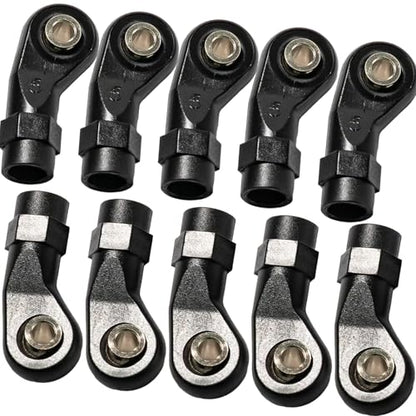 10PCS M4 Nylon Tie Rod End Ball Joint Linkage Ball Head Holder LH/RH Thread Set Compatible with Axial SCX10 Traxxas TRX-4 HSP D90 90046 90047 1/10 RC Truck Buggy Crawler Accessories (L26mm) - style: D