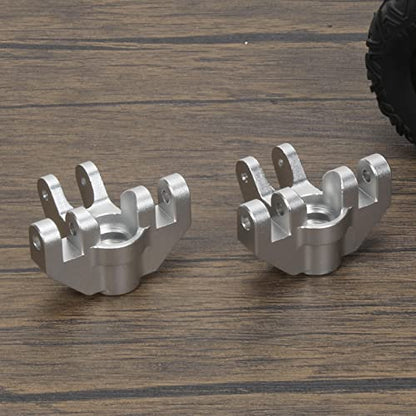 RCAWD Spindle Set Front Steering Blocks LOS244004 for Losi 1/8 LMT Upgrade Parts Silver - color: Silver