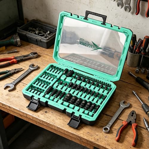 AEROFORCE 74 PCS Magnetic Nut Driver Set, Impact Drill Driver Bit 1/4" Hex Shank, SAE & Metric Cr-V Steel Power Nut Drivers with Wing Nut Driver, Impact Socket Adapters, screwdriver bits - size: 74PCS Magnetic Nut Driver Set
