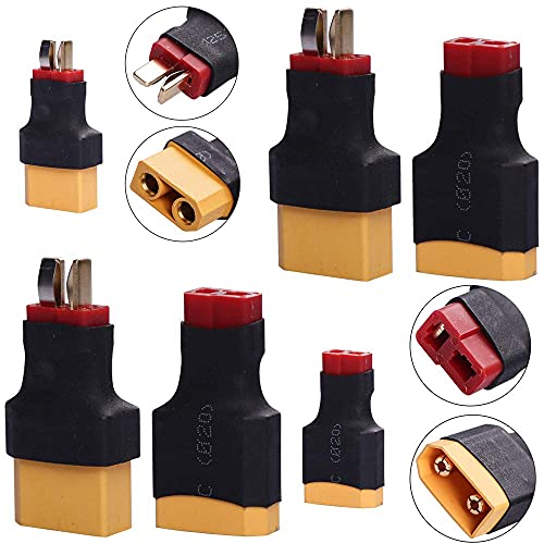 2pairs No Wires XT90 XT-90 Plug to Male Female T Plug Adapter Connector Wireless Conversion for RC Lipo NiMH Battery Charger