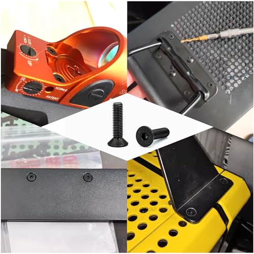 NINDEJIN M2 M3 M4 M5 Flat Head Socket Cap Screws Countersunk Bolts, Hex Drive, 12.9 Carbon Steel Screw, Full Thread, Black Oxide, 580PCS Metric Screw Bolts Nuts Washers Assortment Kit - size: 580Pcs M2-M5 8mm-20mm