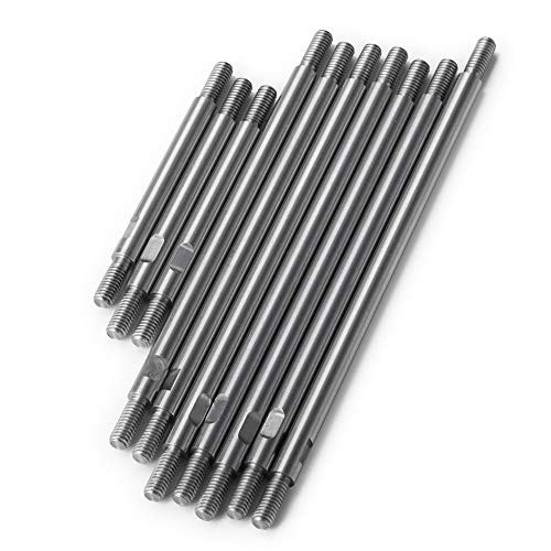 QUE-T 10pcs Stainless Steel Pull Rod Link Linkage for 1/10 RC TRX-4 Crawler Car (313mm Wheelbase) - size: 313mm Wheelbase