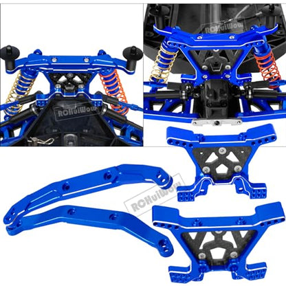 RC Upgrades Part for 1/10 Slash,Shock Towers,Caster Block,Steering Blocks,Rear Stub Axle Carriers,Suspension Arms,Body Mount,Steering Block,Navy Blue