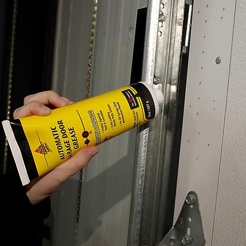 AGS Company Garage Door Grease, 8oz Lubricant, Protect and Lubricate, Prevent Rust and Corrosion on Garage Doors, Stop Squeaking and Sticking, for All Garage Door Mechanical Needs
