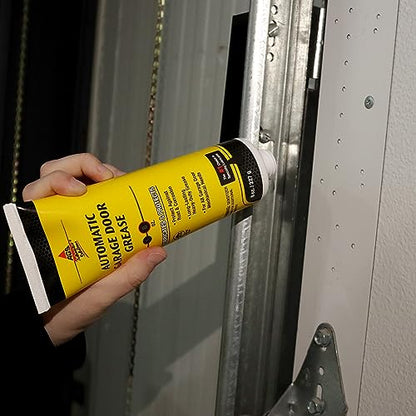 AGS Company Garage Door Grease, 8oz Lubricant, Protect and Lubricate, Prevent Rust and Corrosion on Garage Doors, Stop Squeaking and Sticking, for All Garage Door Mechanical Needs