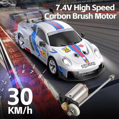 WLtoys 284191 RC Drift Cars, 1:28 Scale 4WD RTR High Speed 30KPH Racing Car | Drifting Car with LED Light and Gyroscope, Professional Chassi, Independent suspension, 2.4G RC Car with Dedicated Drift Tire