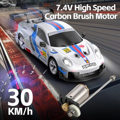 WLtoys 284191 RC Drift Cars, 1:28 Scale 4WD RTR High Speed 30KPH Racing Car | Drifting Car with LED Light and Gyroscope, Professional Chassi, Independent suspension, 2.4G RC Car with Dedicated Drift Tire