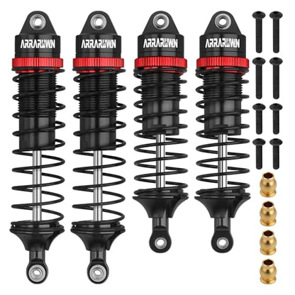 RC Car Shocks Set 4PCS RC Shocks Shocks Replacement Parts #5862 Update Part | Compatible with 1:10 Scale Trax Slash/Rustler/Stampede/Hoss VXL 4x4 2WD Front & Rear Shock Absorber - color: Black