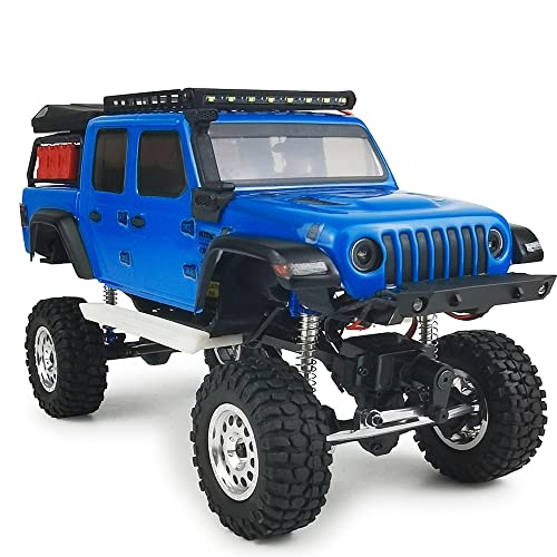 Stainless Steel RC Roof Rack with LED Light Bar for Axial SCX24 AXI00005 Gladiator 1/24th RC Crawler Truck Car