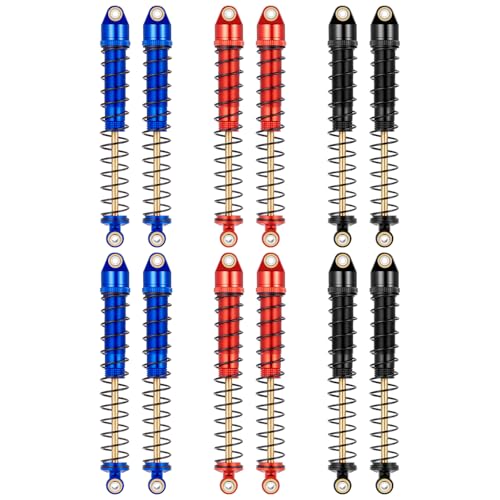 4Pcs Rc Metal Shock Absorber 70/80/90/100/110/120mm Damper For Tamiya CC01 TRX4 Axial SCX10 D90 D110 RR10 1/10 RC Crawler Car(Black) (110MM) - size: 110MM