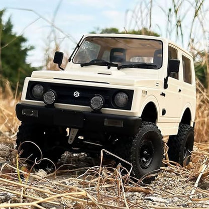 Losbenco RC Crawler 1/10 Scale RC Rock Crawler, WPL C74 Jimny RC Truck All Terrain RC Car RTR 4x4 Off-Road Remote Control Trucks with LED Lights and Two Batteries for Kids and Adults