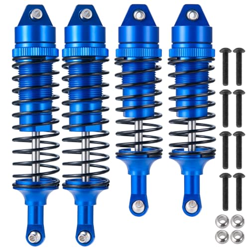 All Metal Shocks Front Rear Oil Shocks Absorber for Tra-xxas Slash 2WD Rustler 4X4 VXL Hoss Stampede Bandit Nitro Shock Absorber Damper Set 1/10 RC Upgrades Parts Replace