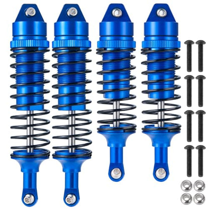 All Metal Shocks Front Rear Oil Shocks Absorber for Tra-xxas Slash 2WD Rustler 4X4 VXL Hoss Stampede Bandit Nitro Shock Absorber Damper Set 1/10 RC Upgrades Parts Replace