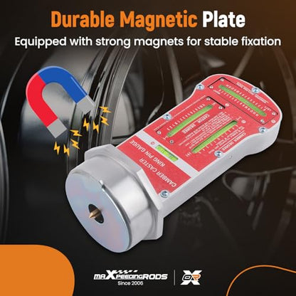 maXpeedingrods Magnetic Camber Caster Kingpin Alignment Gauge Tool | Wheel Alignment Tool Kit for Accurate Steering Adjustment