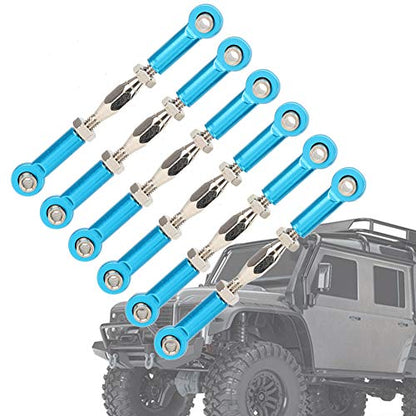 Tbest RC Push Rod, 6Pcs Adjustable Aluminum Alloy Tie Rod Turnbuckle, for RC Hobby Cars Planes Models