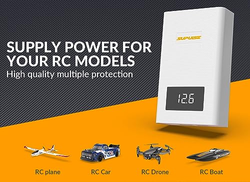 40W Lipo Balance Charger for 3S 4S RC Battery | LCD voltage display, overcharge protection, Quick Charge Compact RC LiPo Charger Discharger for RC car/boat/airplane