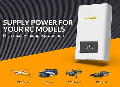 40W Lipo Balance Charger for 3S 4S RC Battery | LCD voltage display, overcharge protection, Quick Charge Compact RC LiPo Charger Discharger for RC car/boat/airplane