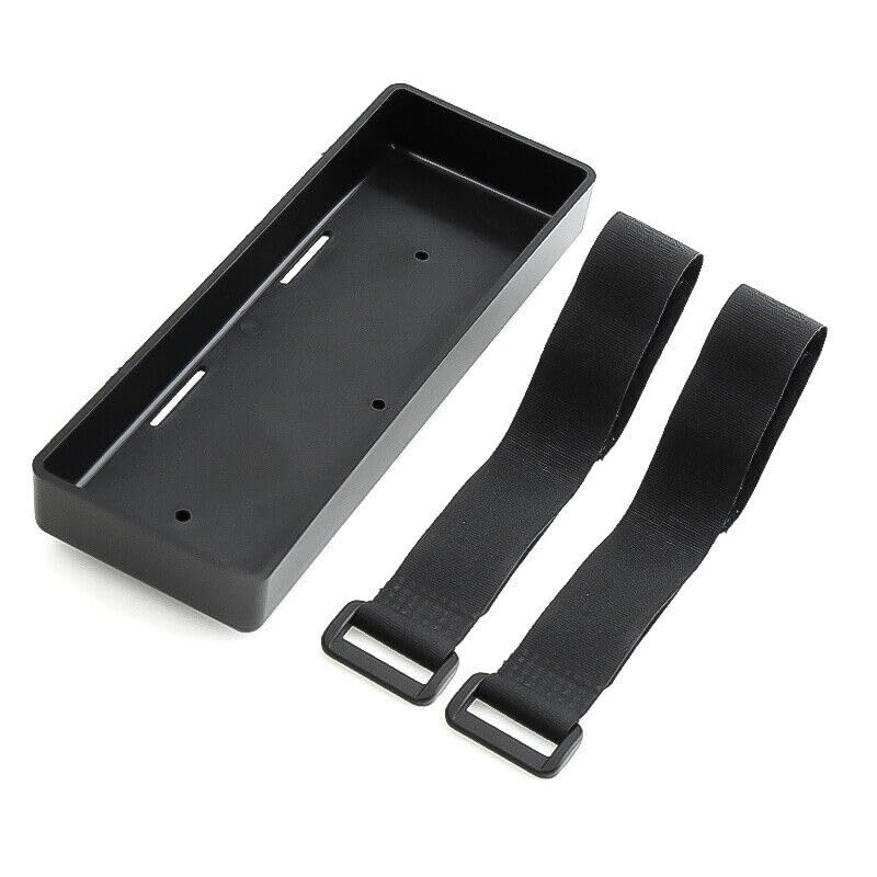 Black Battery Box Tray Case Compatible with 1/10 1/8 RC Crawler Axial SCX10 D90 TRX4 (2 PCS) - style: 2 PCS