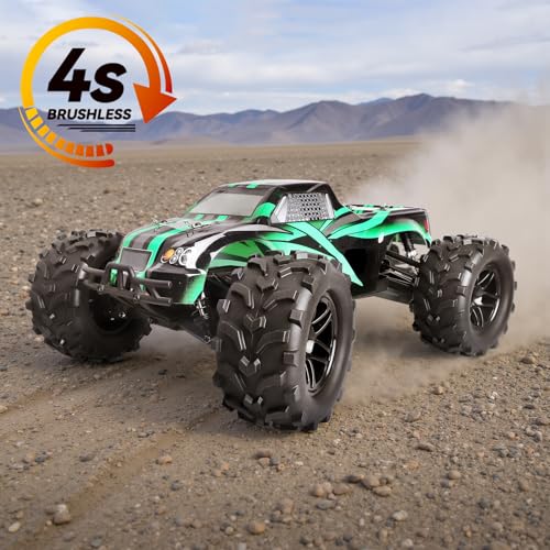 Hobbypark (4-Pack) RC Truck 2.8" Tires & Wheels Rims with Foam Inserts 12mm Hex Hub for 1/10 Electric/Nitro Power Off Road Monster