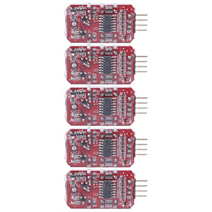 FTVOGUE Lipo Battery Voltage Alarm, Compact Real Time Low Voltage Monitor with Buzzer LED Warning for RC Drones DIY Electronics PCB 2S 3S Battery Checker 5 Pack