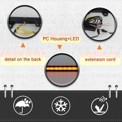 BINGIGOO 2PCS Grille Lights LED Bar Front Sequential Switchback LED Daytime Running Lights Compatible with Toyota RAV4 2019-2023 Sequential Amber Turn Signal light (Smoked) - style: Smoked