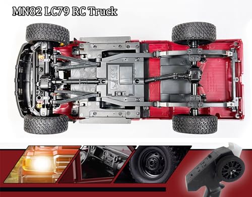 RC Rock Crawler RC Truck 4x4 Toyota LC79 MN82 RC Crawler 1/12 Scale | Remote Control Pickup Off Road All Terrain 280 Motor Proportional Throttle Steering RTR Hobby Toy Adult