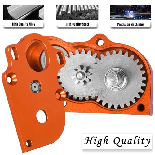 LCG Middle Transmission Gearbox Upgrades Part for 1/10 RC Crawler car SCX10 SCX10 ii 90047 Wraith,Aluminum Center Transmission Gearbox Hops up,Orange - color: Orange(parts)