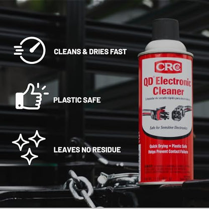 CRC 05103 QD Electronic Cleaner -11 Wt Oz | Electronic Contact Cleaner, Circuit Board Cleaning, Sensitive Electronics, Fast Drying, No Residue.