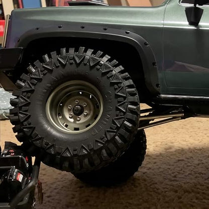 STMU 1.9'' RC Crawler Tires With Super Soft Foam Iiner （4PCS） For 1/10 Scale RC Car Traxxas TRX4 RC4WD D90 Axial SCX10 II TF2 Gen8 Tamiya CC01 1.9 Inch Beadlock Rims (Tires)