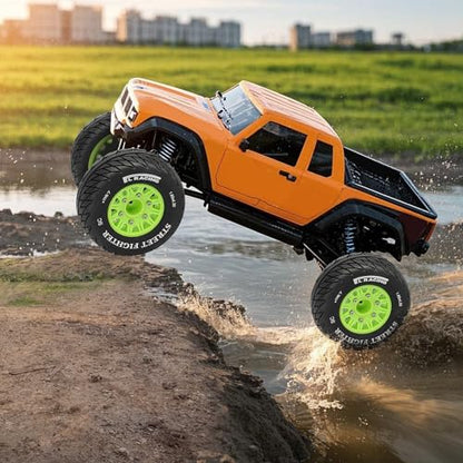 12mm/14mm/17mm Hex RC Wheels and Tires RC Truck Tires 1/10 Scale Tyres Hex Detachable Replacement for Arrma Senton Slash Axial Redcat Rc4wd Fury (Green C) - color: Green