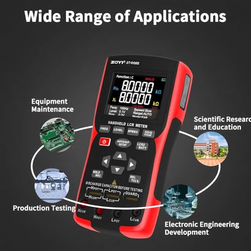LCR Meter Handheld Digital Bridge Battery Internal Resistance Tester DQ02-2-in-1 High-Precision Capacitance and Battery Tester(DQ02 KitII) - size: DQ02 KitII
