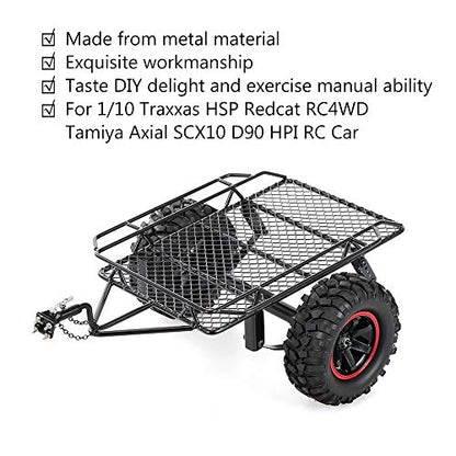 GoolRC Trailer Car Hopper Trail for 1/10 Traxxas HSP Redcat RC4WD Tamiya Axial SCX10 D90 HPI RC Crawler Car DIY