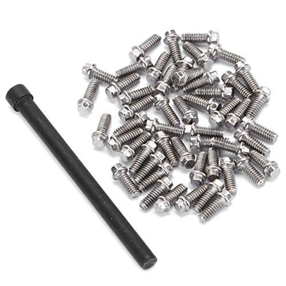 50Pcs RC Car Wheel Rims Hub Screws Kit, Stainless Steel M2 Screws for 1/10 RC Crawler Car 1.9 Beadlock Rings