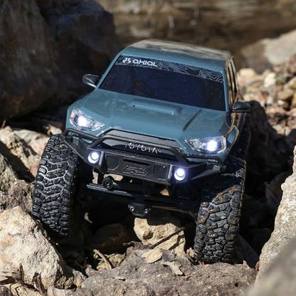 Axial SCX24 Toyota 4Runner 1/24 RC Truck, 4X4 RTR, Gray | , Brushed Rock Crawler, AXI-2035T2, Battery and Charger Included - color: Gray