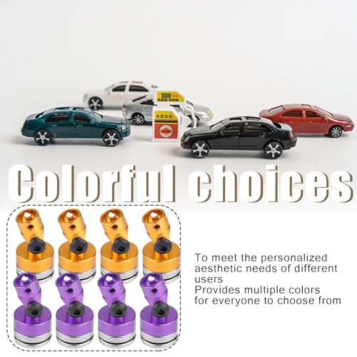 4 Pcs Aluminum RC Body Post Magnetic RC Body Mounts Invisible Body Post Mount Good Scx10 4Wd 1:10 RC Car Yellow Black Purple (Yellow) - color: Yellow