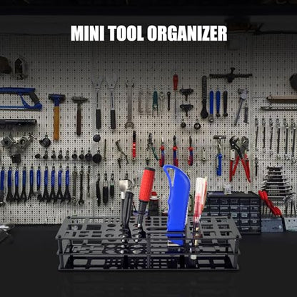 Screwdriver Storage Rack 63-Holes Acrylic Tool Stand Black | Multi-Function Screwdriver Organizers for RC Tools Kit, Hex Cross Screw Driver Organizer Workshop Tools