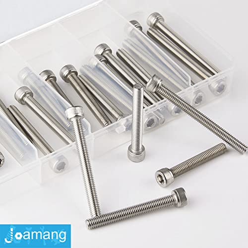 M6 x 40mm 45mm 50mm 55mm 60mm Socket Head Cap Screws Bolts, Stainless Steel 304, Metric Allen Hex Drive, Bright Finish, Fully Threaded, Assortment Kit 25PCS - size: Socket M6x40-60 mm