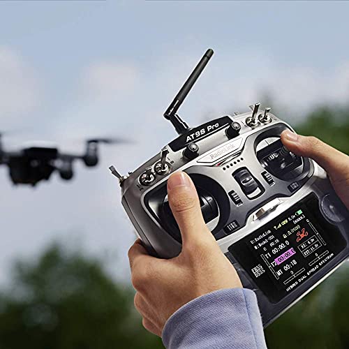 Radiolink AT9S Pro 10/12 Channels Radio Transmitter and Receiver R9DS, Long Range for Airplane/Jet/FPV Racing Drone/Quad/RC Truck Car/Boat and More (Mode 2 Left Hand) - color: At9s Pro-gray