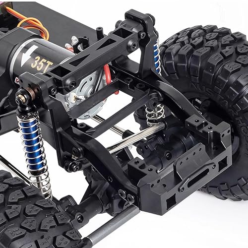 1/10 RC Crawler 313mm Chassis Kit with 2-Speed Gearbox, Nylon Frame, 35T 550 Motor & Axles, Compatible with SCX10, TRX4, and D90 – DIY Assembly Kit