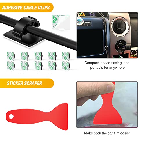 GOOACC 88Pcs Auto Trim Removal Tool and Push Pin Retainer Clip Set | Fastener Terminal Remover Tool Adhesive Cable Clips Pry Kit Car Panel Radio Removal Auto Clip Pliers - color: 48Pcs Remover +40Pcs Clips
