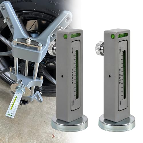RULLINE Magnetic Camber Gauge for 11-25" Rims – 2Pk Alignment Tool | Magnetic gauge mounts to steel hubs/rotors. Measures camber angle. For DIY alignment on cars/trucks/RVs. 2-pack - size: 2 PACK