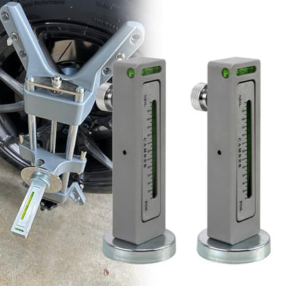 RULLINE Magnetic Camber Gauge for 11-25" Rims – 2Pk Alignment Tool | Magnetic gauge mounts to steel hubs/rotors. Measures camber angle. For DIY alignment on cars/trucks/RVs. 2-pack - size: 2 PACK