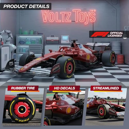 Voltz Toys Licensed 1:12 F1 Ferrari SF-25 Remote Control Vehicle - RC Series for Kids and Adults - 2.4GHz Racing Toy for Gift (1:12 Ferrari SF-25) - color: 1:12 Ferrari Sf-25