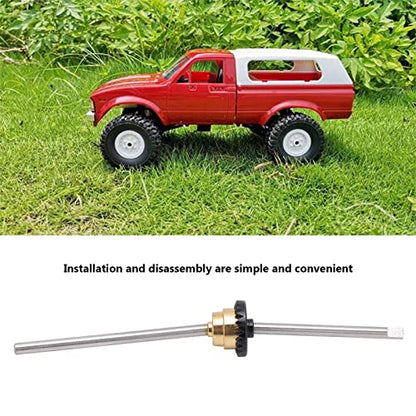 RC Metal Differential Gear Middle Axle Modification Kit Aluminum Alloy Heavy Duty Drivetrain Upgrade Assembly Enhanced Off Road Traction Part for WPL C14 C24 C34 1 16
