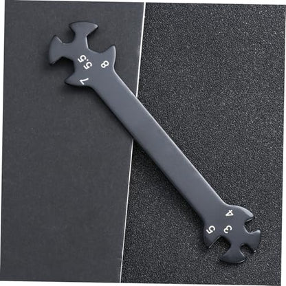 OSALADI 6-in-1 RC Wrench Tool for Turnbuckles Black Adjustable Rod Wrench Multifunctional RC Car Repair Tool Precision Features
